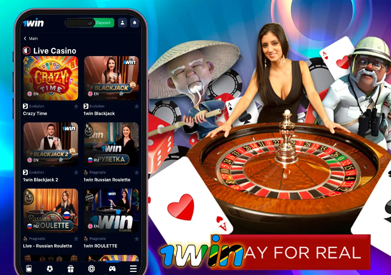 A live casino experience with actual dealers online.