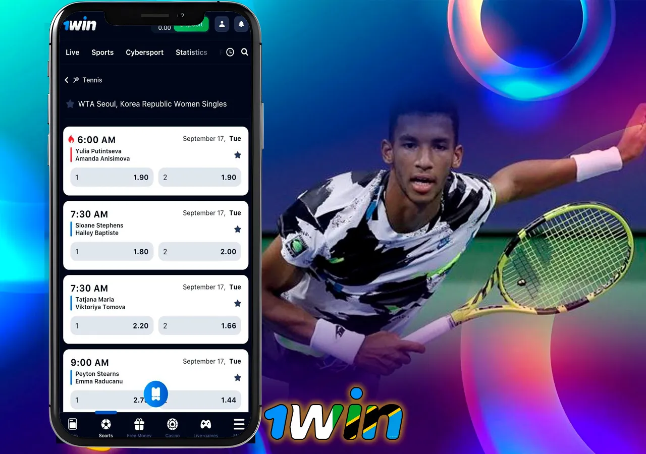 Betting on tennis sporting events