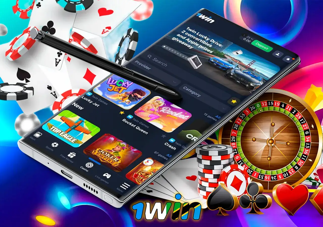 A variety of casino games in the app